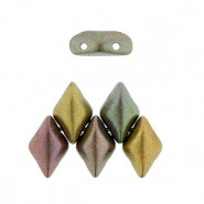Matubo GemDuo Perlen 8x5mm Matte - Metalic gold copper iris